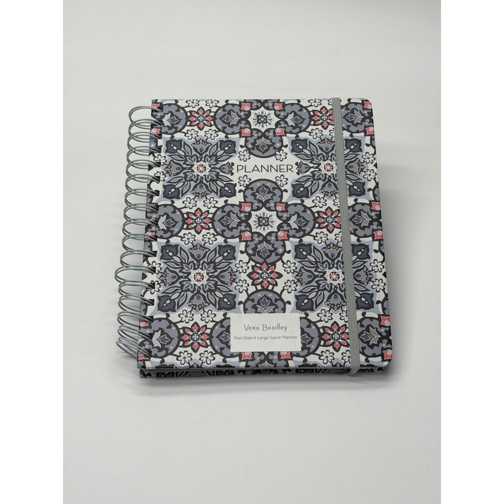 Vera Bradley Lisbon Medallion‎ Non-Dated Large Spiral Planner 12 Month Undated
